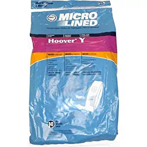 Hoover Vacuum Bags Type Y for Windtunnel Upright Microlined Bag 10 Pack