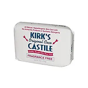 Kirk's Original Coco Castile Soap Fragrance Free 4 oz (Multi-Pack)