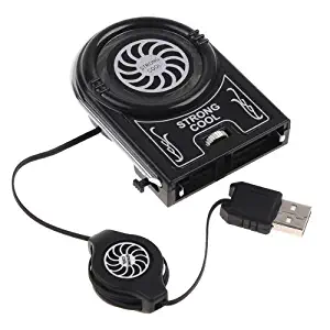 Krismile® Hot New Mini Vacuum USB Air Extracting Cooling Fan Cooler for Notebook Laptop Black