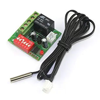 DROK 12V DC Digital Heating/Cooling Thermostat 20-90 °c Temperature Controller with 0.5 Meter Sensor Probe Cable