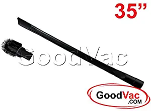 GOODVAC Flexible Extra Long Crevice Tool 35" Long w/Removable Brush Head Under Appliance and Furniture Vacuum Attachment 1.25" Friction Fit