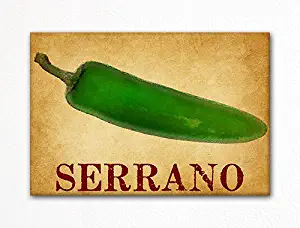 Serrano Chili Peppers Decorative Kitchen Fridge Magnet