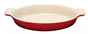 Le Creuset Heritage Stoneware 24-Ounce Oval Au Gratin Dish, Cerise (Cherry Red)
