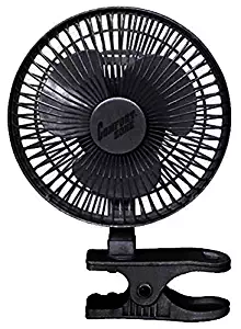 BOVADO USA 6 INCH - 2 Speed - Adjustable Tilt, Whisper Quiet Operation Clip-On-Fan with 5.5 Foot Cord and Steel Safety Grill, Black - by ComfortZone
