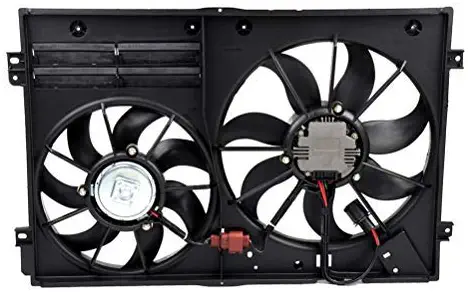 cciyu Radiator Cooling Fan Fit for 2004 2006-2013 Audi A3 2004-2008 Audi A3 Quattro 2004 2009-2012 Audi S3 2012-2017 Volkswagen Beetle 2010-2011 Volkswagen Beetle