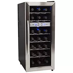 EdgeStar TWR215ESS 21 Bottle Freestanding Dual Zone Stainless Steel Wine Cooler
