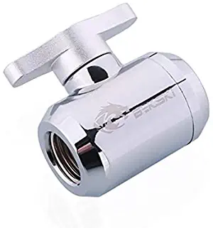 Bykski G1/4 Female to Female Drain Ball Valve - Silver (B-DV-CEV2)