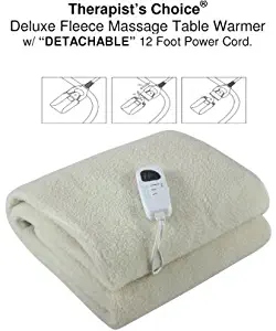 Therapist’s Choice Deluxe Fleece Massage Table Warmer, w/DETACHABLE 12 Foot Power Cord. For Use with Massage Tables Only, Do Not Use as a Bed Blanket Warmer