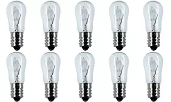 CEC Industries #6S-6 120V Bulbs, 120 V, 6 W, E12 Base, S-6 shape (Box of 10)