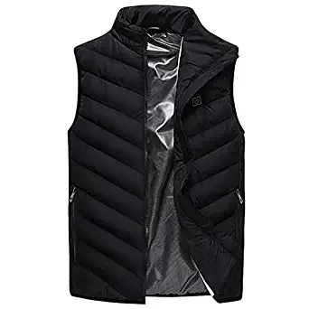 Nomber USB Heated Vest Men Winter Outdoor Heated Sleevless Jacket Self Heating Vest Ski Waistcoat Hiking Heater Vests