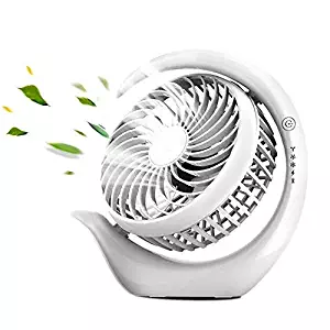 AceMining Rechargeable Battery Operated Fan with 3 speeds, Strong Wind, Long Battery life, Quiet Operation, Small usb Desk Fan, Portable battery powered fan, Cooling for Home, Office, Travel, Camping