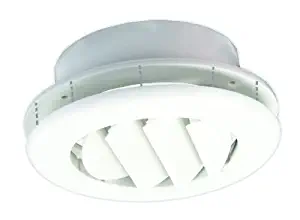 JR Products ACG150DPW-A Polar White Adjustable Ceiling Vent with 1.50" Collar