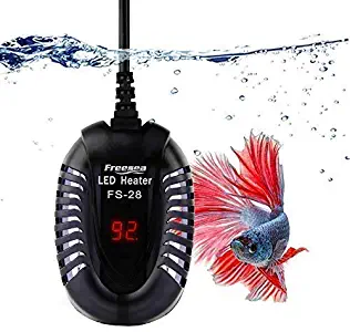 FREESEA 50W/75W/100W Small Aquarium Fish Tank Submersible Heater with LED Temperature Display