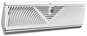 15" Corner Baseboard Grille - White - HVAC Corner Vent Cover