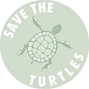 MR3Graphics Magnet Save The Turtles Badge Magnetic Car Sticker Decal Bumper Magnet Vinyl 5"