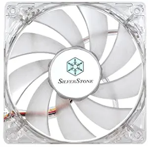Silverstone Tek 120mm High Airflow and Less Noise with 9-Bladed Design Computer Case Fan with Red LED Cooling, Red FN121-P-RL