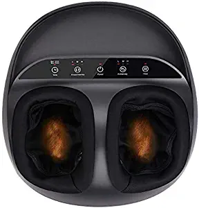 RENPHO Shiatsu Foot Massager Machine with Heat, Deep Kneading Therapy, Air Compression, Relieve Foot Pain from Plantar Fasciitis, Improve Blood Circulation, Fits feet up to Men Size 12- Panel Control