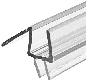 Prime-Line M 6258 Frameless Shower Door Bottom Seal – Stop Shower Leaks and Create a Water Barrier (3/8” x 36”, Clear Vinyl)