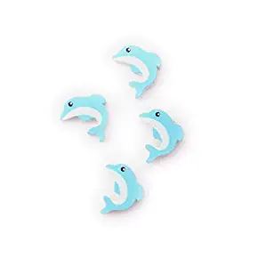 10 Pcs Mini Cute Cartoon Animal Style Fridge Magnet Wood Refrigerator Magnet (dolphins)
