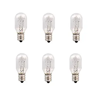 Maymii.Home 6 Pack 15Watt 15W E12 Lamp Bulbs for Himalayan Salt Lamp, Microwave Oven Light Bulb, Night Ligh Bulb, E12 Light Bulb, E12 Socket Candelabra Incandescent Bulbs, Replacement Light Bulbs