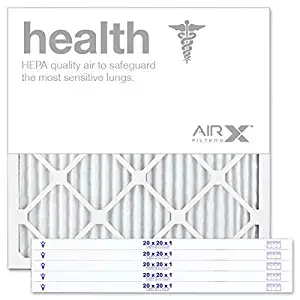 AIRx HEALTH 20x20x1 MERV 13 Pleated Air Filter - Made in the USA - Box of 6