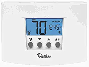 Robertshaw RS4110 NON-PROGRAMMABLE THERMOSTAT, 1 HEAT/1 COOL, 24-VOLT AC WITH BATTERY BACKUP OR 3-VOLT DC