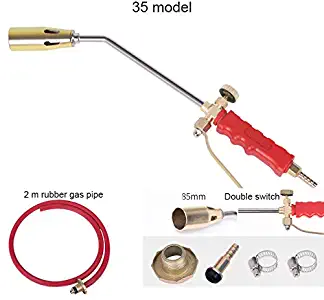 Turbo Torch Air Acetylene Torch Kit Propane Heating Nozzle Rosebud Tip Single-Head Heating Torch Kit Gas Heating Tip/Nozzle for Oxy-Acetylene, Model 35 (Double Switch)