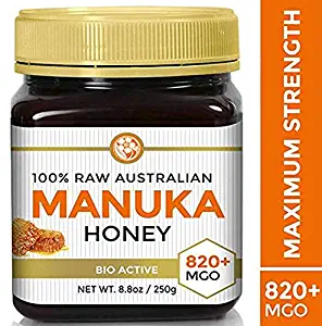 Raw Manuka Honey Certified MGO 820+ (NPA 20+) Highest Grade Medicinal Strength Manuka with Antibacterial Activity - 250g by Good Natured