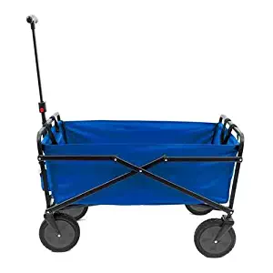 Seina Heavy Duty Folding 150 lb Capacity Outdoor Utility Cart, Blue