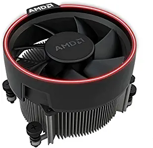 AMD Wraith Spire Socket AM4 4-Pin Connector CPU Cooler With Copper Core Base & Aluminum Heatsink & 3.81-Inch Fan RGB LED Light fr Ryzen R7