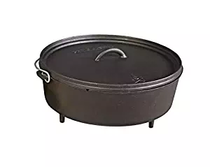 Camp Chef SDO14 Pre-Seasoned Cast Iron 14" Dutch Oven with Lid Black