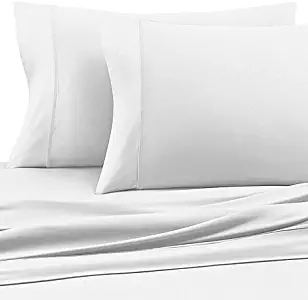 COOLEX Ultra-Soft Bed Sheet Set - Moisture Wicking, Cool, Wrinkle Free and Fade-Resistant (Queen, White)