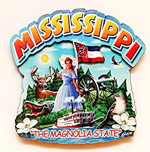 Mississippi State Montage Wood Fridge Magnet 2