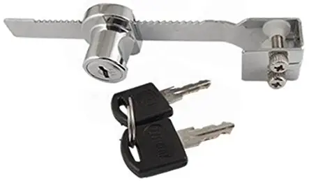 Houseuse Locks Glass Cabinet Door Cylinder Rim Security Lock w Keys