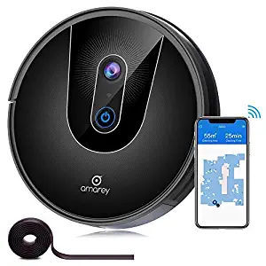  Robotic Vacuum Cleaner- Smart Navigating Robot Vacuum, 1400Pa Suction, Wi-Fi Connectivity, APP Controls, Compatible with Alexa, Quiet, Self-Charging, Ideal for Pet Hair, Hard Floors to Carpet 