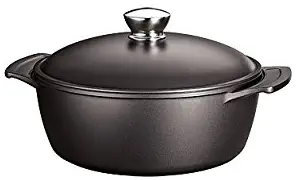 Tramontina LYON 4-Quart Induction-Ready Aluminum Dutch Oven with PFOA-Free Ceramic-Reinforced Nonstick, Onyx, Made in Brazil - 80142/018DS