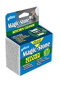 Compac’s Magic-Stone Kitchen Cleaner Scrub - 2-Sided Scouring Brick/Sponge with Advanced, Green Technology, Easily Removes Stubborn Grime, Grease, Food from Oven Trays, Pans, Cookie Sheets (1 Count)