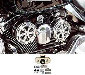 SD-320 Love Jugs Slots Chrome with Vibration Master Kit V-Twin Engine Cooling System for Harley Motorcycles