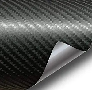 VViViD Black True R Carbon Fiber Vinyl Wrap Roll with Air Release Technology (1ft x 5ft)
