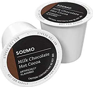Amazon Brand - 24 Ct. Solimo Hot Cocoa Pods, Milk Chocolate Flavored, Compatible with 2.0 K-Cup Brewers