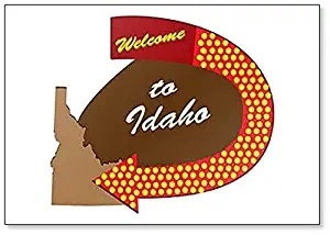 Road Sign Welcome to Idaho Illustration Classic Fridge Magnet