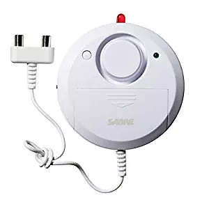 SABRE Wired Water Leak Flood Alarm Sensor with 110 dB Siren - DIY EASY Installation