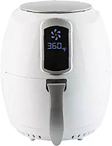 Modernhome Digital Air Fryers 3.8Qt Essential Digital Air Fryer with Full Color Recipe Book - White