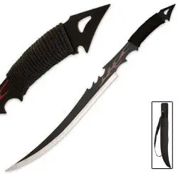 Ace Martial Arts Supply Fire Flame Fantasy Full Tang Sword 26-inch Overall