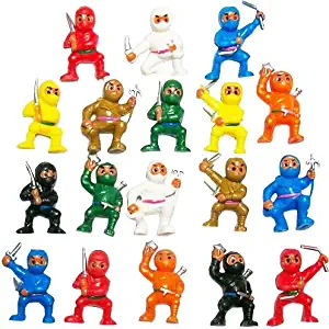 18 Mini Karate Ninjas Warriors Fighters Figures Cupcake Cake Toppers Ninja Kung Fu Guys Martial Arts Men Lot Party Favors