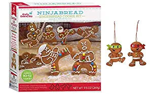 Ninjabread Gingerbread Cookie Kit 9.5 oz with Bonus Ninja Gingerbread Man Ornaments