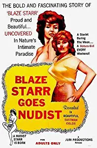 Blaze Starr Goes Nudist - 1962 - Movie Poster Magnet