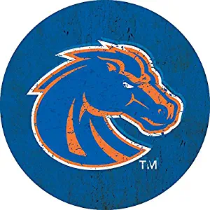 Boise State Broncos Distressed Wood Grain 4" Round Magnet