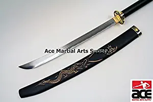 Ace Martial Arts Supply 62" Black Dragon Japanese Naginata Sword