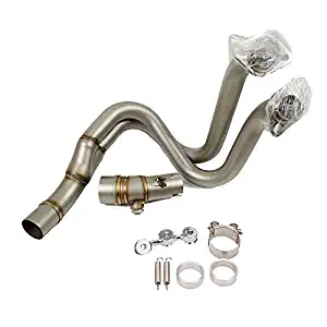 Exhaust Pipe,Motorcycle Full Exhaust System Front Midlle Pipe for Kawasaki Ninja 650/ER-6F/ER-6N 2012 2013 2014 2015